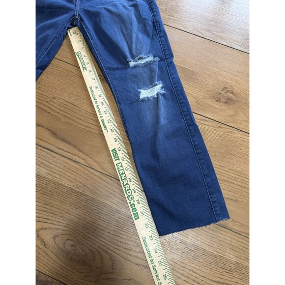 7 For All Mankind Dark Wash b(air) Denim Roxanne Ankle Blue Jeans Size 29 Preppy - Picture 7 of 16